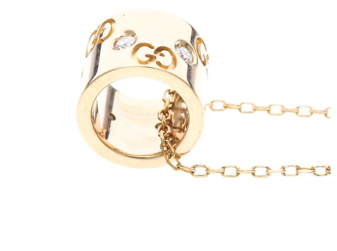 Collar Gucci Icon en oro rosa y diamantes - vista 3