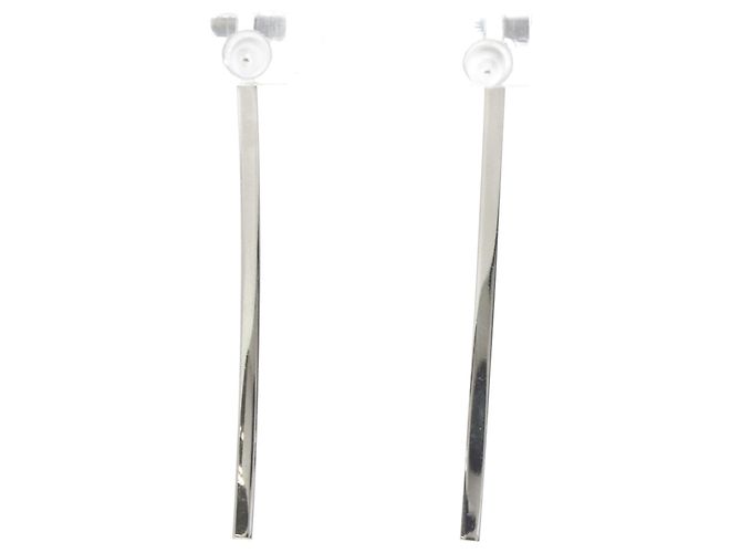 Autre Marque Orecchini Tiffany T-wire Bar in oro bianco - vista 2