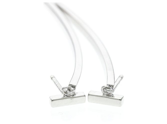 Autre Marque Orecchini Tiffany T-wire Bar in oro bianco - vista 3