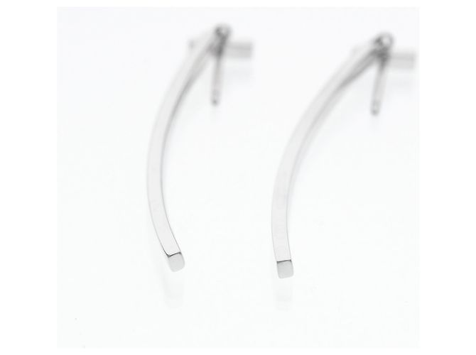 Autre Marque Orecchini Tiffany T-wire Bar in oro bianco - vista 4