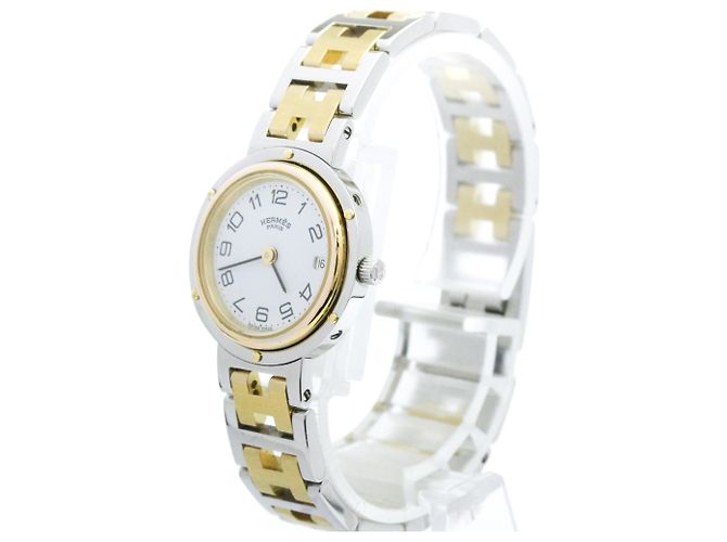 Hermès Reloj de Cuarzo Hermes Clipper de Acero Inoxidable Chapado en Oro - vista 2