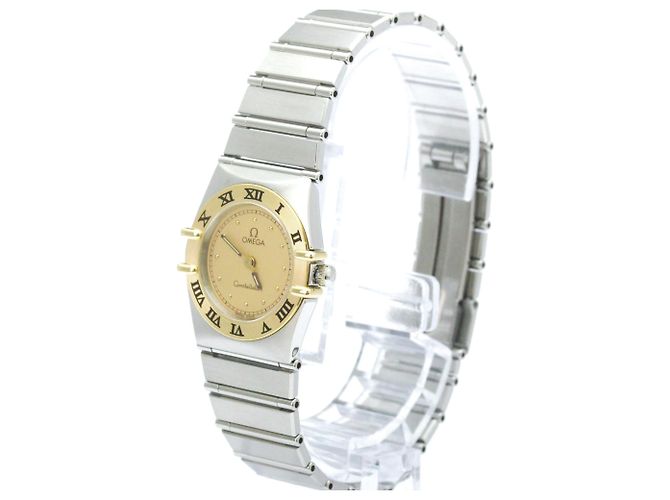 Relógio Omega Constellation para mulher em aço e ouro 18K - vista 2