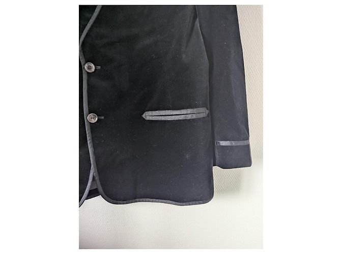 Giacca Louis Vuitton in velluto nero - vista 11