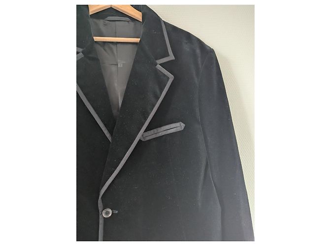 Giacca Louis Vuitton in velluto nero - vista 6