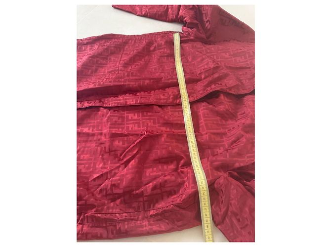 Fendi FF Monogramm Mantel Rot - Ansicht 11