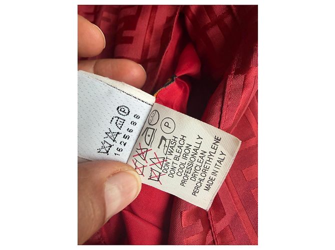 Fendi FF Monogramm Mantel Rot - Ansicht 6
