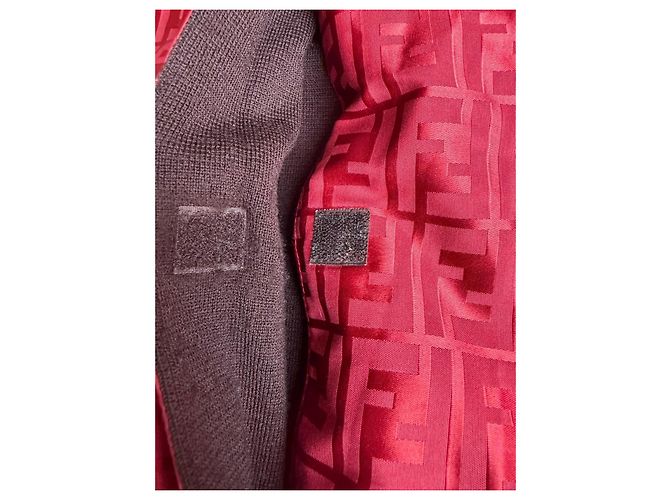 Fendi FF Monogramm Mantel Rot - Ansicht 7