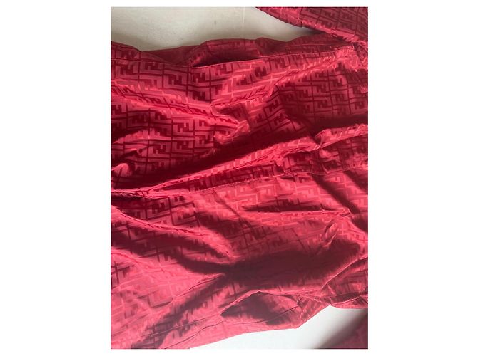 Fendi FF Monogramm Mantel Rot - Ansicht 8