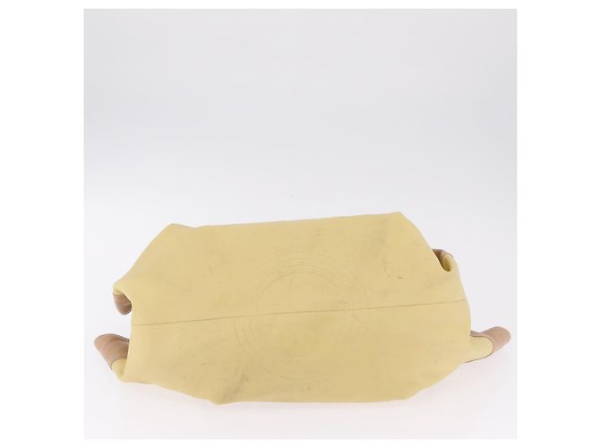 LOEWE Nappa Aire Anagram Hand Bag Leather Yellow Gold Auth ka6859 - Jerrillo - view 10