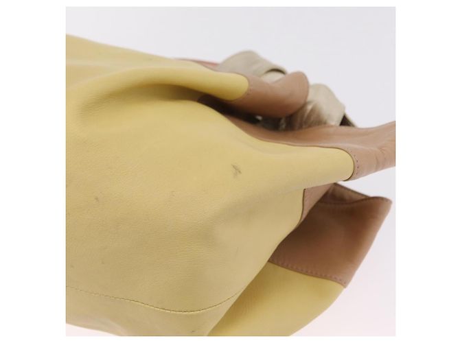 LOEWE Nappa Aire Anagram Hand Bag Leather Yellow Gold Auth ka6859 - Jerrillo - view 14
