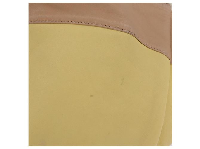 LOEWE Nappa Aire Anagram Hand Bag Leather Yellow Gold Auth ka6859 - Jerrillo - view 4