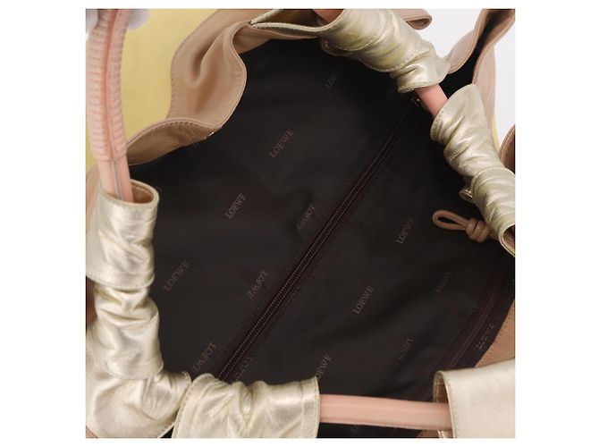 LOEWE Nappa Aire Anagram Hand Bag Leather Yellow Gold Auth ka6859 - Jerrillo - view 7
