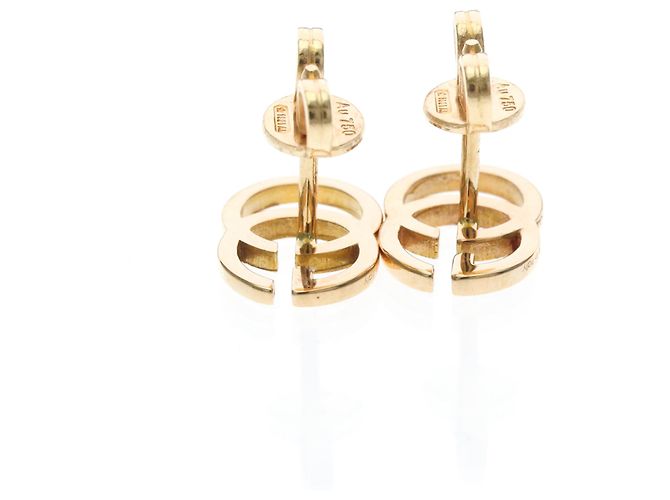 Pendientes de botón Gucci Double G Pink Gold - vista 3