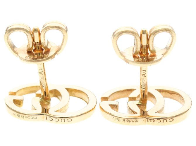 Pendientes de botón Gucci Double G Pink Gold - vista 4