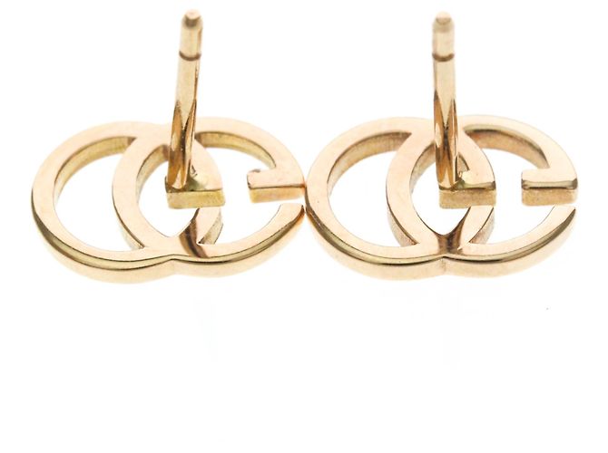 Pendientes de botón Gucci Double G Pink Gold - vista 7