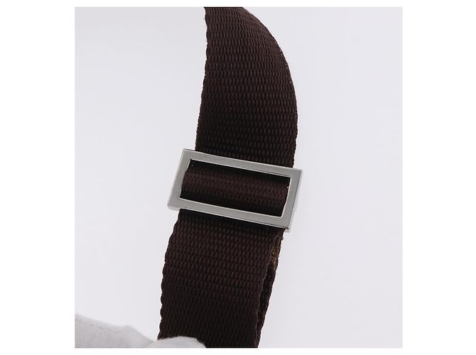GUCCI Micro GG Canvas Shoulder Bag Nylon Outlet Brown Silver 257301 Auth ka6862 - Jerrillo - vista 9