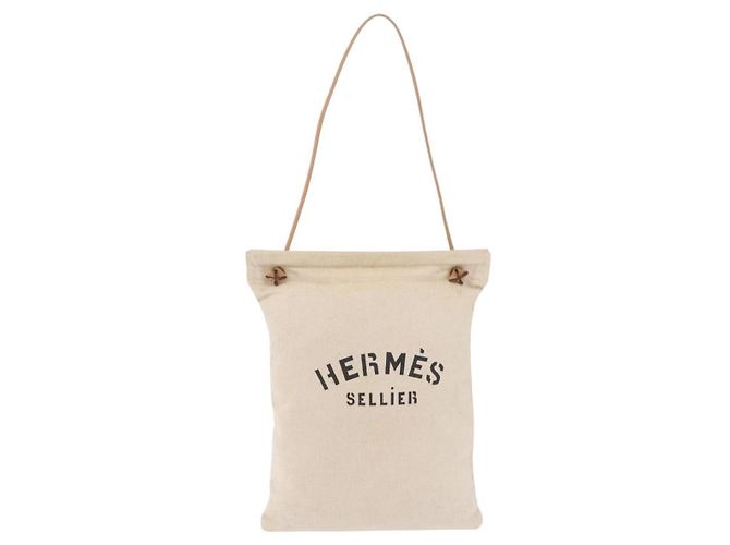 Hermès HERMES Aline Shoulder Bag Canvas Beige Auth ka6877 - Jerrillo - vue 2