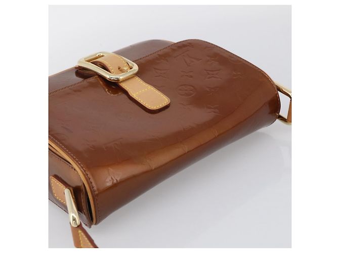 LOUIS VUITTON Monogram Vernis Christie GM Bag Bronze M91107 LV Auth ka6896A - Jerrillo - vista 6