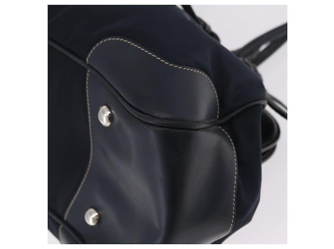 PRADA Boston Bag Nylon Navy Silver Auth ki6952V - Jerrillo - vista 11