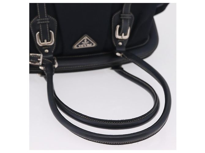 PRADA Boston Bag Nylon Navy Silver Auth ki6952V - Jerrillo - vista 7