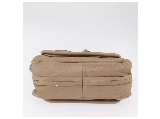 Chloé Chloe Paraty Hand Bag Leather Beige Gold Tone Auth mr3069 - Jerrillo - vista 13