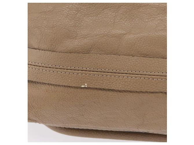 Chloé Chloe Paraty Hand Bag Leather Beige Gold Tone Auth mr3069 - Jerrillo - vista 14
