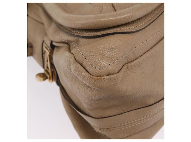 Chloé Chloe Paraty Hand Bag Leather Beige Gold Tone Auth mr3069 - Jerrillo - vista 15
