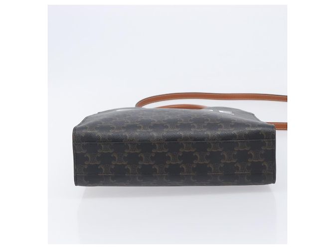 Céline CELINE Triomphe Tote Bag PVC Leather 2way Black Gold Auth mr3126V - Jerrillo - vista 11