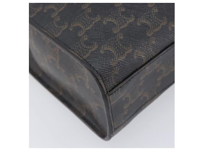 Céline CELINE Triomphe Tote Bag PVC Leather 2way Black Gold Auth mr3126V - Jerrillo - vista 13
