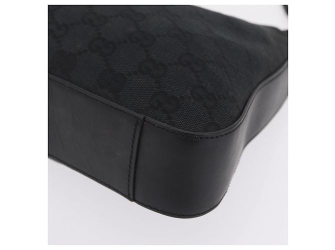 GUCCI GG Canvas Shoulder Bag Black Silver 001 3812 2123 Auth mr3137 - Jerrillo - vista 12