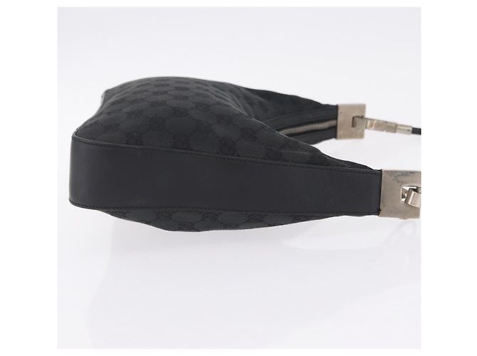GUCCI GG Canvas Shoulder Bag Black Silver 001 3812 2123 Auth mr3137 - Jerrillo - vista 5