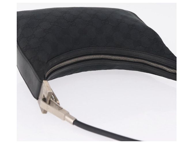 GUCCI GG Canvas Shoulder Bag Black Silver 001 3812 2123 Auth mr3137 - Jerrillo - vista 6