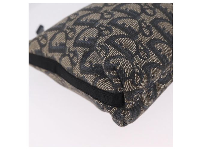 Christian Dior Trotter Canvas Accessory Pouch Navy Silver Auth mr3128A - Jerrillo - vue 12