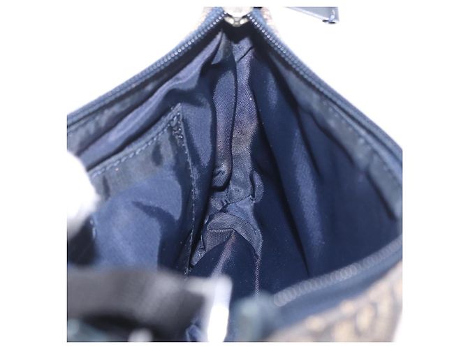 Christian Dior Trotter Canvas Accessory Pouch Navy Silver Auth mr3128A - Jerrillo - vue 19
