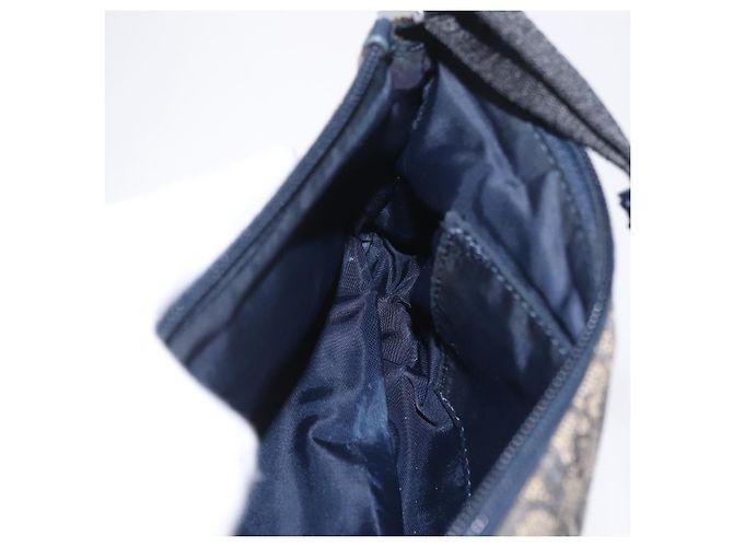 Christian Dior Trotter Canvas Accessory Pouch Navy Silver Auth mr3128A - Jerrillo - vue 20