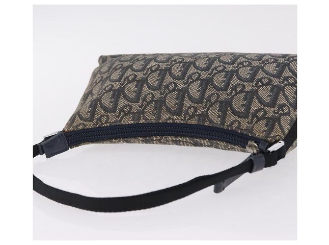 Christian Dior Trotter Canvas Accessory Pouch Navy Silver Auth mr3128A - Jerrillo - vue 6