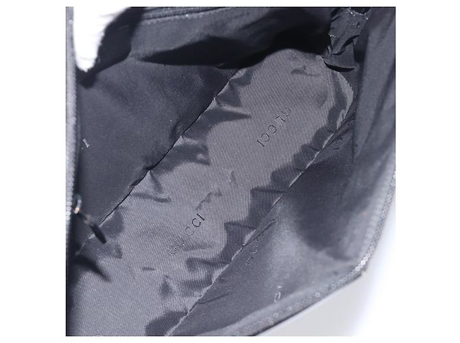 GUCCI Shoulder Bag Patent leather Silver Black 001 3261 Auth mr3142 - Jerrillo - vista 19