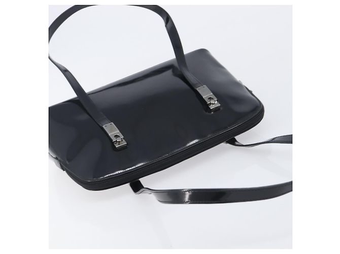 GUCCI Shoulder Bag Patent leather Silver Black 001 3261 Auth mr3142 - Jerrillo - vista 6