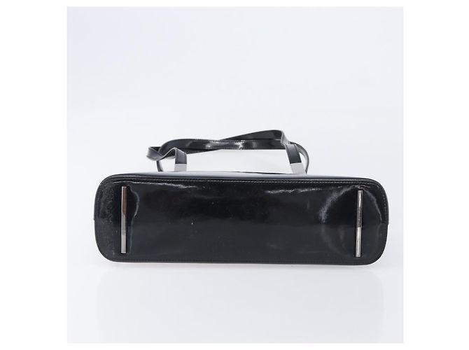 GUCCI Shoulder Bag Patent leather Silver Black 001 3261 Auth mr3142 - Jerrillo - vista 9