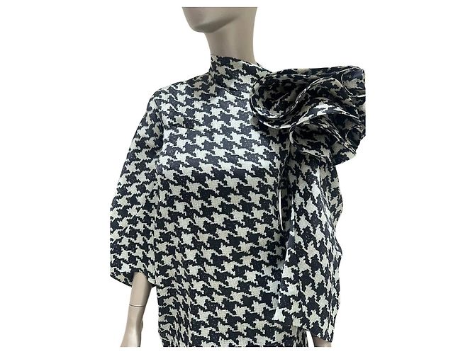 Alexander McQueen FW09 Runway Houndstooth Seidenkleid IT 38 gebraucht - vista 2