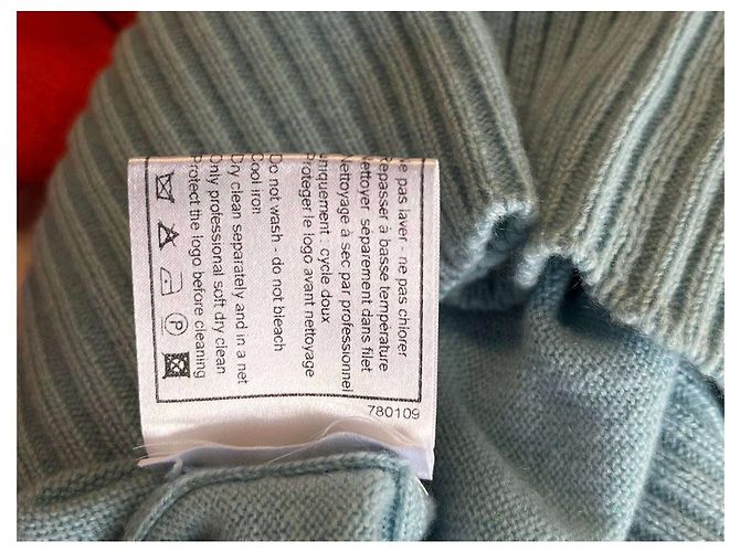 Chanel Multicolor Kaschmir-Pullover mit Flugzeug-Stickerei NWOT IT 36 Gebraucht - Ansicht 7