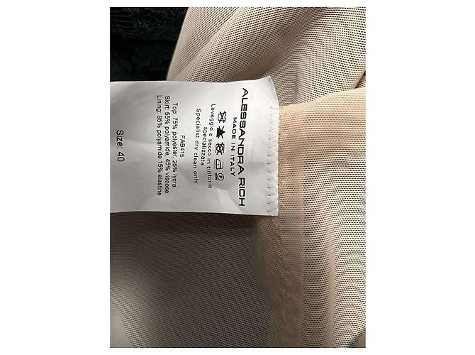 Robe Maxi Noire Alessandra Rich Sz.40 d'occasion - vue 6