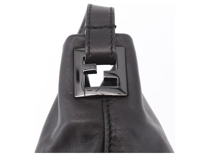 FENDI Shoulder Bag Leather Brown Silver Auth mr3138 - Jerrillo - vista 14