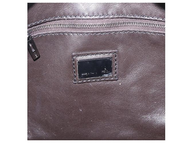 FENDI Shoulder Bag Leather Brown Silver Auth mr3138 - Jerrillo - vista 15