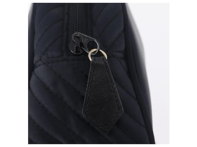 Autre Marque Saint Laurent Hand Bag Nylon Navy Silver Auth mr3139 - Jerrillo - vista 14
