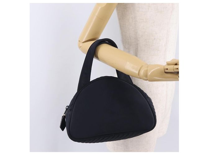 Autre Marque Saint Laurent Hand Bag Nylon Navy Silver Auth mr3139 - Jerrillo - vista 20