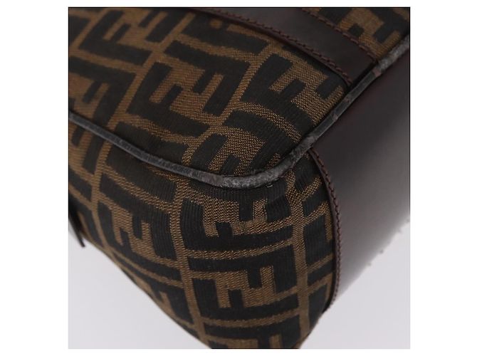 FENDI Bolso de mano de lona Zucca Negro Marrón Auth mr3164 - Jerrillo - vista 12