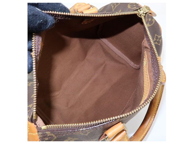 Louis Vuitton Monogram Speedy 25 Boston Bag Hand Bag Brown M41528 - vista 20