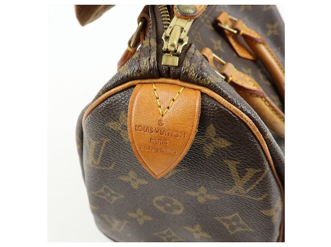 Louis Vuitton Monogram Speedy 25 Boston Bag Hand Bag Brown M41528 - vista 23
