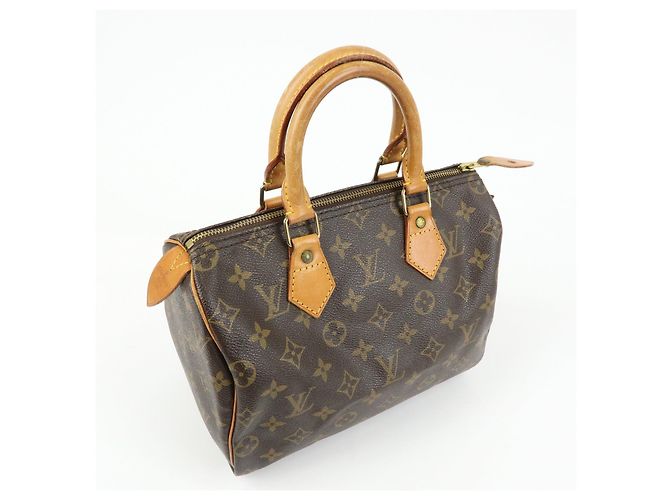 Louis Vuitton Monogram Speedy 25 Boston Bag Hand Bag Brown M41528 - vista 4
